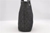 Authentic GUCCI Tote Hand Bag GG Canvas Leather 31244 Black 4479C