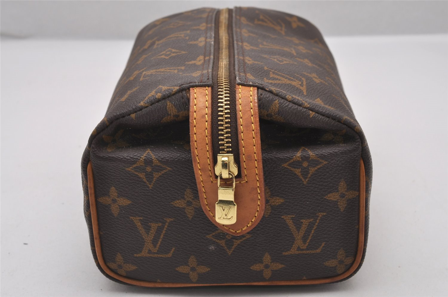 Authentic Louis Vuitton Monogram Trousse Patte Pression Pouch M47636 Junk 4480I