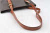 Authentic CELINE Macadam Blason Shoulder Bag PVC Leather Brown 4481D