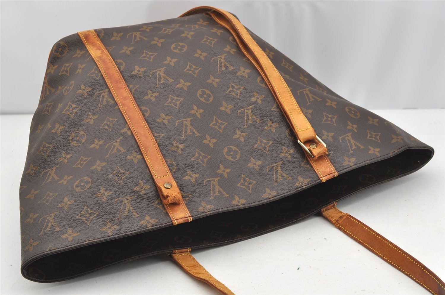 Authentic Louis Vuitton Monogram Sac Shopping PM Tote Bag M51108 LV Junk 4481I