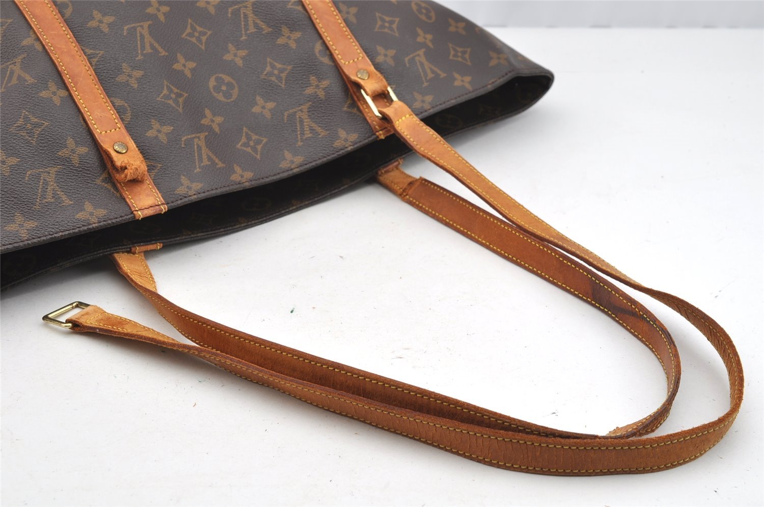 Authentic Louis Vuitton Monogram Sac Shopping PM Tote Bag M51108 LV Junk 4481I