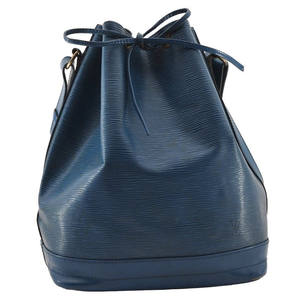 Authentic Louis Vuitton Epi Noe Shoulder Drawstring Bag Blue M44005 LV 4483I