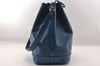 Authentic Louis Vuitton Epi Noe Shoulder Drawstring Bag Blue M44005 LV 4483I