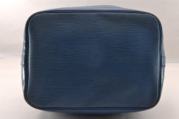 Authentic Louis Vuitton Epi Noe Shoulder Drawstring Bag Blue M44005 LV 4483I