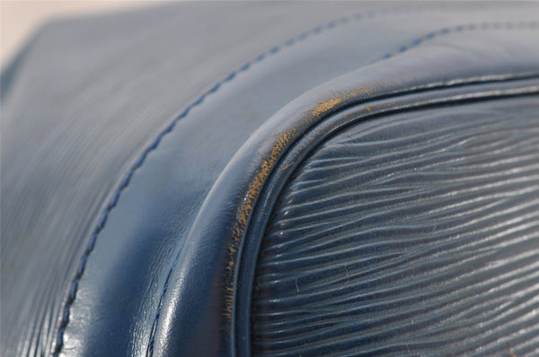 Authentic Louis Vuitton Epi Noe Shoulder Drawstring Bag Blue M44005 LV 4483I