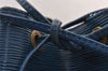 Authentic Louis Vuitton Epi Noe Shoulder Drawstring Bag Blue M44005 LV 4483I