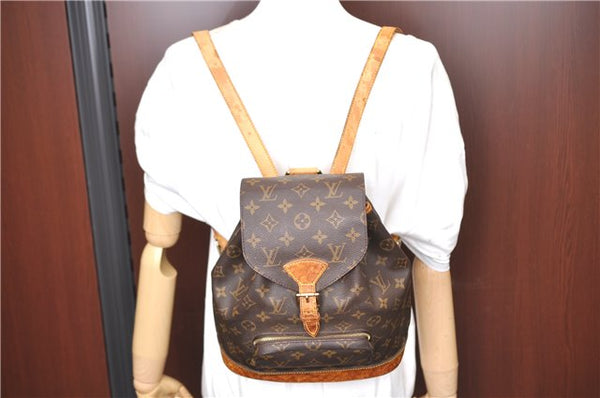 Authentic Louis Vuitton Monogram Montsouris MM Backpack M51136 LV 4484B