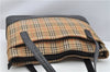 Authentic BURBERRY Nova Check Shoulder Tote Bag Canvas Leather Brown Beige 4484F