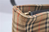 Authentic BURBERRY Nova Check Shoulder Tote Bag Canvas Leather Brown Beige 4484F