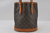 Authentic Louis Vuitton Monogram Bucket PM Shoulder Tote Bag M42238 Junk 4487I
