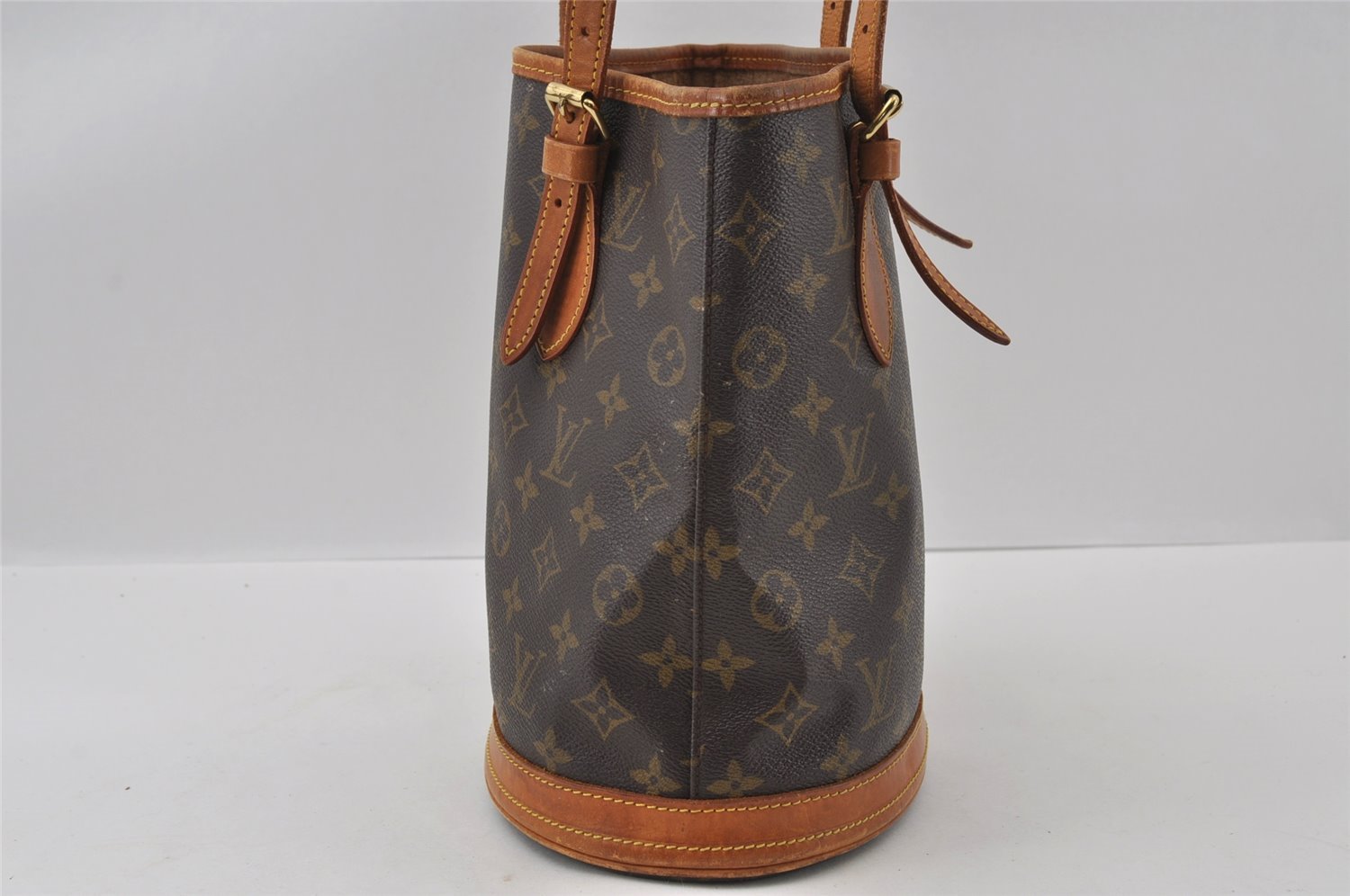 Authentic Louis Vuitton Monogram Bucket PM Shoulder Tote Bag M42238 Junk 4487I
