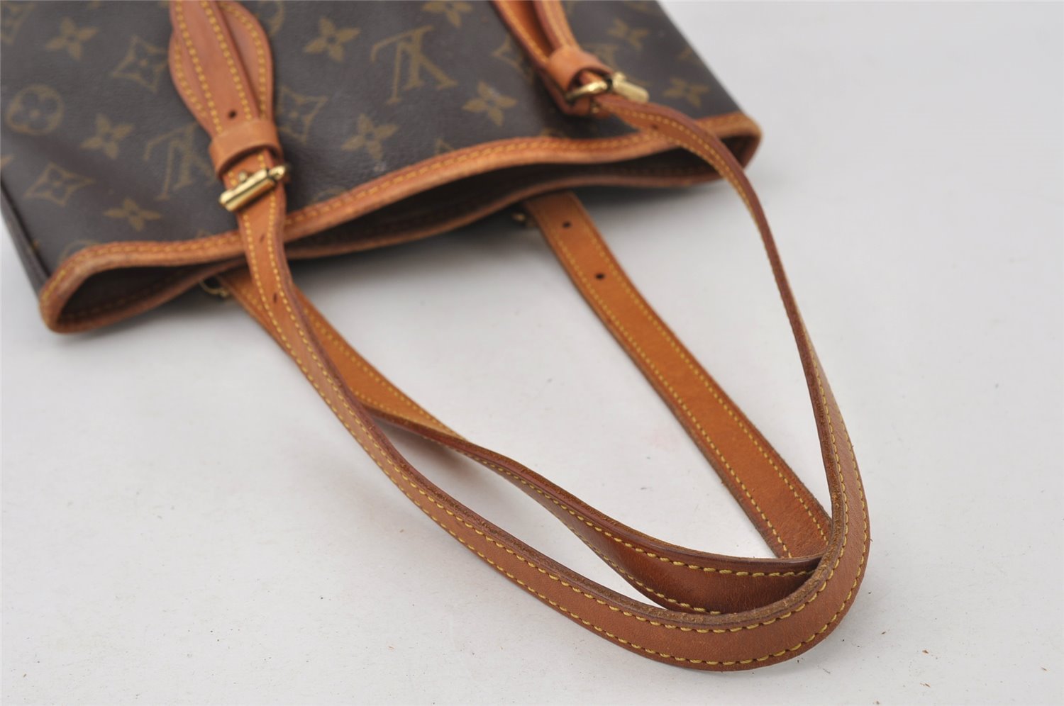 Authentic Louis Vuitton Monogram Bucket PM Shoulder Tote Bag M42238 Junk 4487I