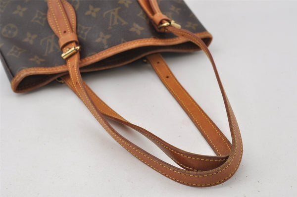 Authentic Louis Vuitton Monogram Bucket PM Shoulder Tote Bag M42238 Junk 4487I