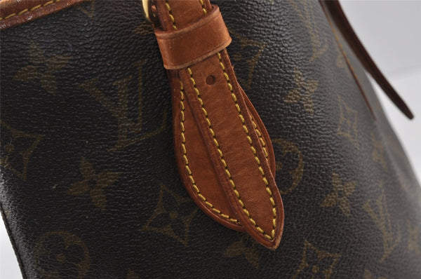 Authentic Louis Vuitton Monogram Bucket PM Shoulder Tote Bag M42238 Junk 4487I