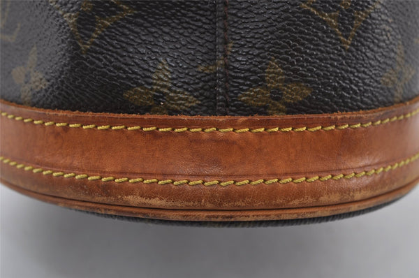 Authentic Louis Vuitton Monogram Bucket PM Shoulder Tote Bag M42238 Junk 4487I