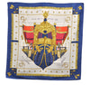 Authentic HERMES Carre 90 Scarf "VUE DU CARROSSE DE LA GALERE" Silk Blue 4489E