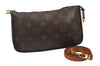 Authentic Louis Vuitton Monogram Pochette Accessoires Shoulder Cross Pouch 4490I
