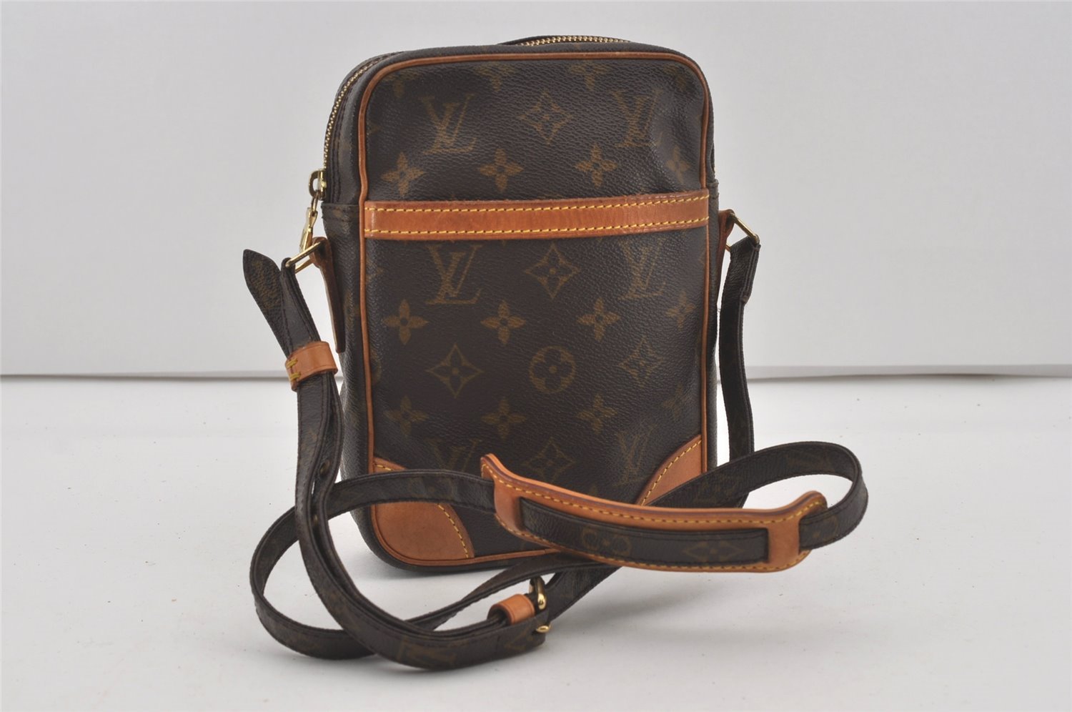 Authentic Louis Vuitton Monogram Danube Shoulder Cross Body Bag M45266 LV 4492I