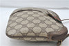 Authentic GUCCI Web Sherry Line Shoulder Cross Bag GG PVC Leather Brown 4498D