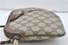 Authentic GUCCI Web Sherry Line Shoulder Cross Bag GG PVC Leather Brown 4498D