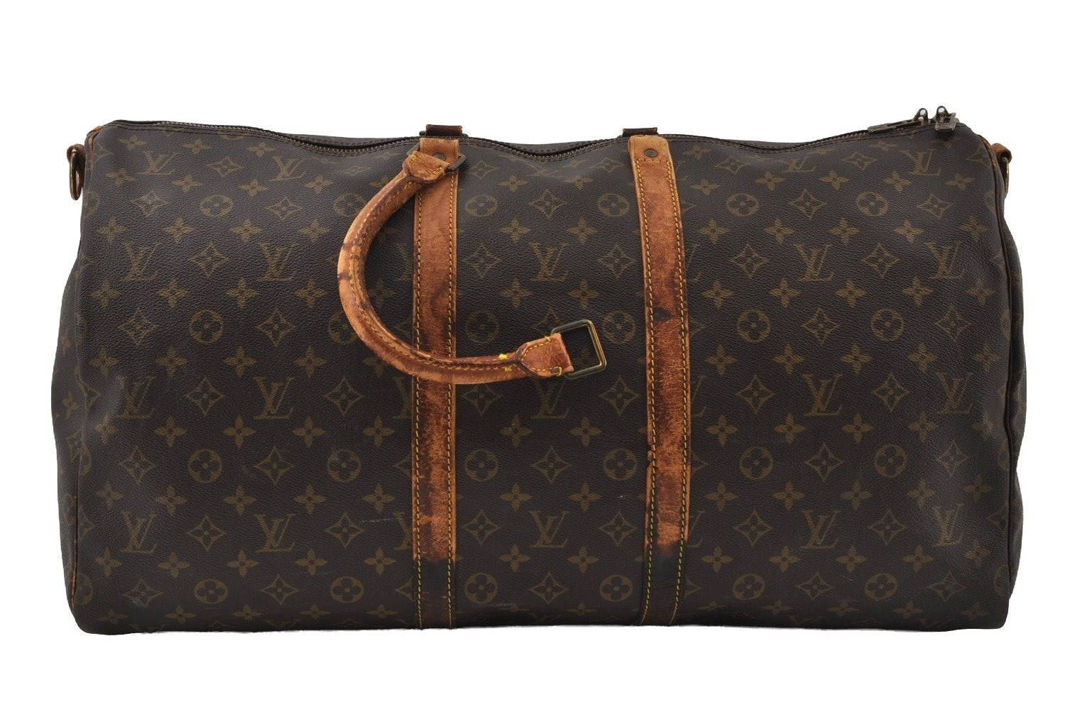 Auth Louis Vuitton Monogram Keepall Bandouliere 55 M41414 Boston Bag Junk 4499I
