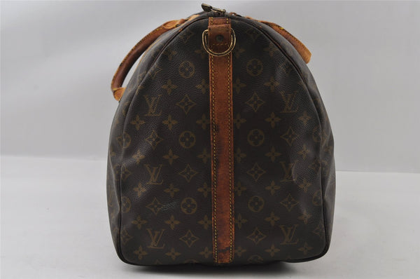 Auth Louis Vuitton Monogram Keepall Bandouliere 55 M41414 Boston Bag Junk 4499I