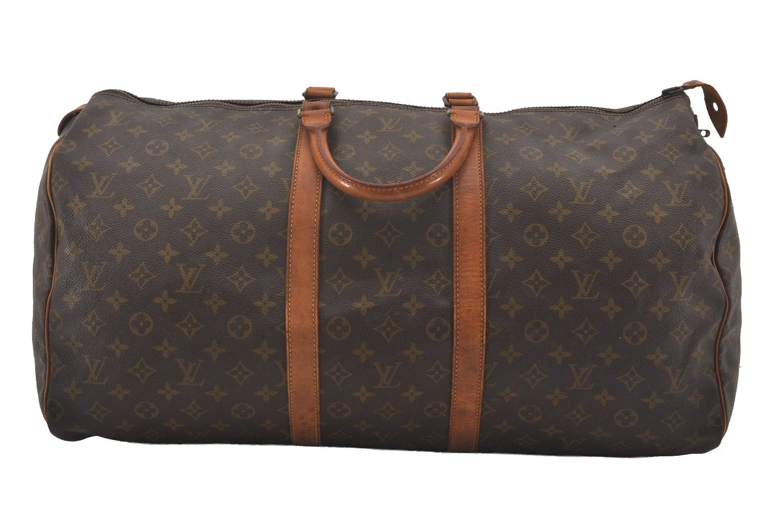 Authentic Louis Vuitton Monogram Keepall 55 Travel Boston Bag Old Model LV 4502I