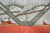 Authentic HERMES Carre 90 Scarf "Au dela des cinq mers" Silk Orange 4505E