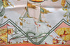 Authentic HERMES Carre 90 Scarf "Au dela des cinq mers" Silk Orange 4505E