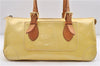 Auth LOUIS VUITTON Vernis Rose Wood Avenue Shoulder Hand Bag M93508 Yellow 4506C