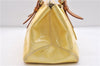 Auth LOUIS VUITTON Vernis Rose Wood Avenue Shoulder Hand Bag M93508 Yellow 4506C
