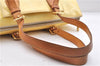 Auth LOUIS VUITTON Vernis Rose Wood Avenue Shoulder Hand Bag M93508 Yellow 4506C