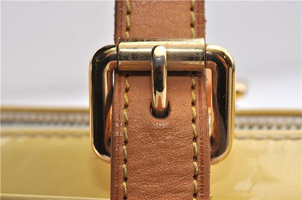 Auth LOUIS VUITTON Vernis Rose Wood Avenue Shoulder Hand Bag M93508 Yellow 4506C