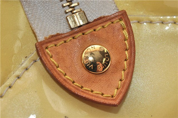 Auth LOUIS VUITTON Vernis Rose Wood Avenue Shoulder Hand Bag M93508 Yellow 4506C