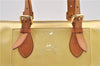 Auth LOUIS VUITTON Vernis Rose Wood Avenue Shoulder Hand Bag M93508 Yellow 4506C