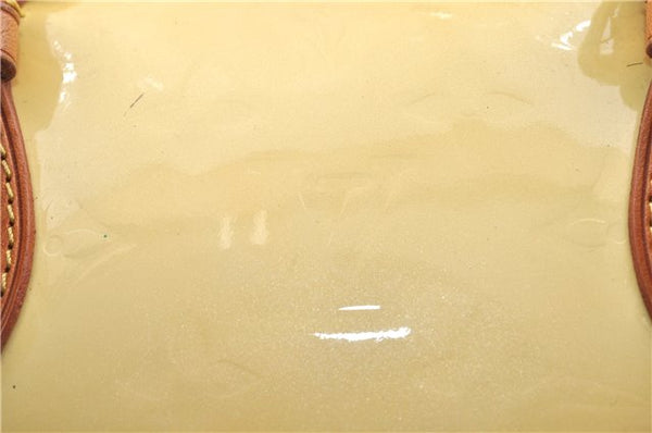 Auth LOUIS VUITTON Vernis Rose Wood Avenue Shoulder Hand Bag M93508 Yellow 4506C