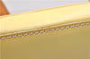 Auth LOUIS VUITTON Vernis Rose Wood Avenue Shoulder Hand Bag M93508 Yellow 4506C