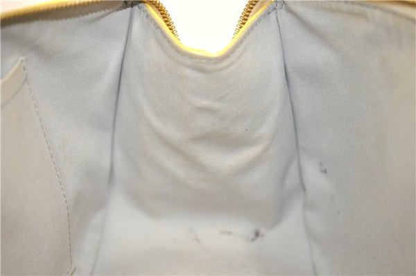 Auth LOUIS VUITTON Vernis Rose Wood Avenue Shoulder Hand Bag M93508 Yellow 4506C