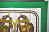 Authentic HERMES Carre 90 Scarf "BRIDES de GALA par" Silk Green 4506E