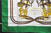 Authentic HERMES Carre 90 Scarf "BRIDES de GALA par" Silk Green 4506E