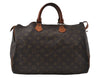 Authentic Louis Vuitton Monogram Speedy 35 Hand Boston Bag M41524 LV Junk 4507I