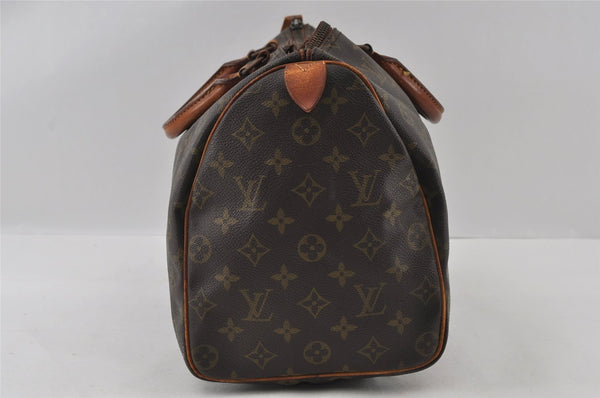 Authentic Louis Vuitton Monogram Speedy 35 Hand Boston Bag M41524 LV Junk 4507I