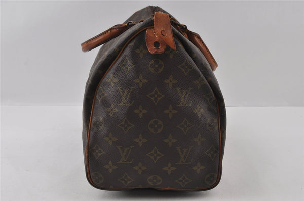 Authentic Louis Vuitton Monogram Speedy 35 Hand Boston Bag M41524 LV Junk 4507I