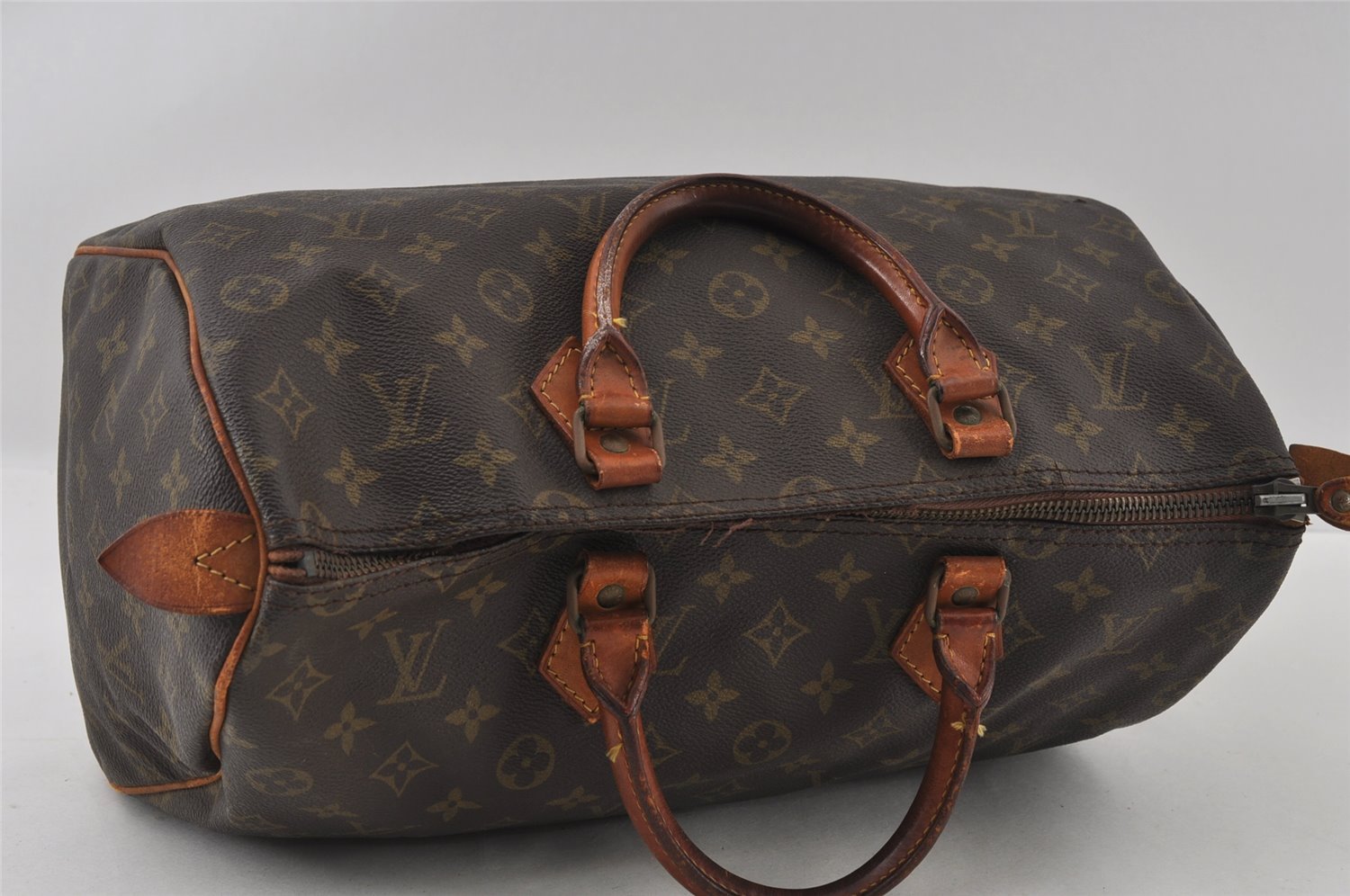 Authentic Louis Vuitton Monogram Speedy 35 Hand Boston Bag M41524 LV Junk 4507I