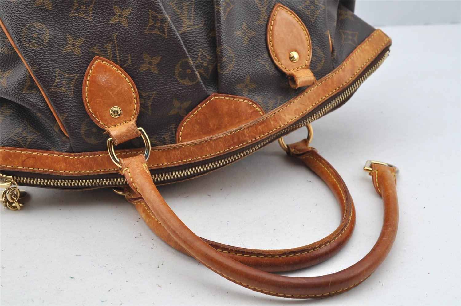 Authentic Louis Vuitton Monogram Tivoli PM Hand Tote Bag Purse M40143 Junk 4508I