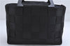 Authentic Salvatore Ferragamo 2Way Braided Hand Bag Nylon Black SF 4510D