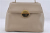 Authentic GIVENCHY Vintage Leather Shoulder Hand Bag Purse Beige 4511D