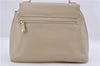 Authentic GIVENCHY Vintage Leather Shoulder Hand Bag Purse Beige 4511D