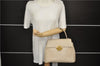 Authentic GIVENCHY Vintage Leather Shoulder Hand Bag Purse Beige 4511D