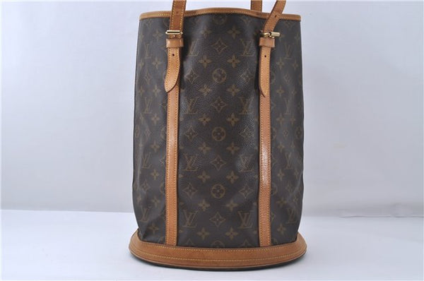 Authentic Louis Vuitton Monogram Bucket GM Shoulder Bag M42236 LV Junk 4512D
